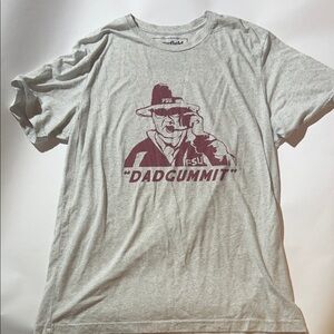 Florida State Bobby Bowden “Dadgummit” Gray Graphic T-Shirt